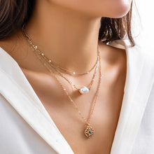 Load image into Gallery viewer, 3Pcs/Set Classic Hollow Geometric Pendant Necklace