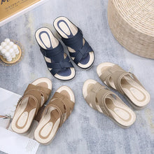 Load image into Gallery viewer, Beach Cross Strap Wedge Sandals