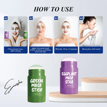 Load image into Gallery viewer, Green Tea Eggplant Facial Mask Cleansing Face Moisturizing