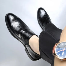 Load image into Gallery viewer, Elegant Men Business Dress Black Shoes Loafers Street Genuine Leather