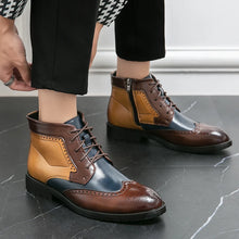 Load image into Gallery viewer, Leather Ankle Boots Luxury British Style