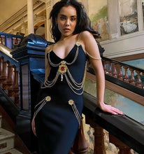 Load image into Gallery viewer, Bandage Strap Metal Embellishment Maxi Bodycon Dress