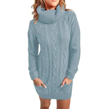 Load image into Gallery viewer, Loose Turtleneck Twist Knitted Long Sleeve Warm