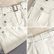 Load image into Gallery viewer, Leather Short Skirt Belt A-line Wrap Hip