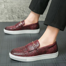 Load image into Gallery viewer, Leather Shoes Dress Slip on Loafers