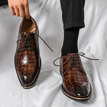 Load image into Gallery viewer, Loafers Men's Lace-up Patent Leather