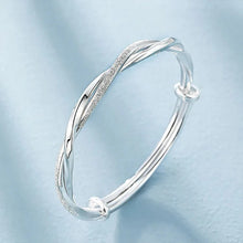Load image into Gallery viewer, 925 sterling silver original pretty weave Bangle
