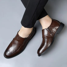 Load image into Gallery viewer, Elegant Men Business Dress Black Shoes Loafers Street Genuine Leather