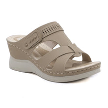 Load image into Gallery viewer, Beach Cross Strap Wedge Sandals