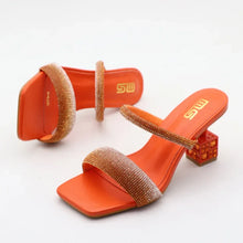 Load image into Gallery viewer, New Luxury Square Toe Women's Rhinestone
