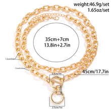 Load image into Gallery viewer, 2Pcs Chunky Chain Necklace