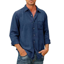 Load image into Gallery viewer, Loose Men's Denim Shirt Long Sleeve