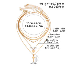 Load image into Gallery viewer, 5Pcs/Set Vintage Cross Coin Heart Pendant Necklace