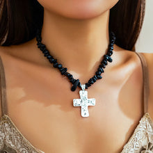 Load image into Gallery viewer, Big Cross Pendant Choker