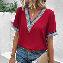 Load image into Gallery viewer, Elegant  New Lace Patchwork V-neck Casual