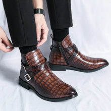 Load image into Gallery viewer, Classic Retro Pointed Ankle Boot Leather