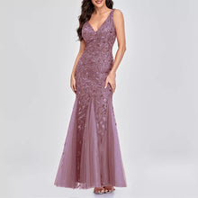 Load image into Gallery viewer, Embroidered Sleeveless Sexy  Dress V Neck