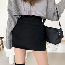 Load image into Gallery viewer, Black Sexy Short Mini Gothic Skirt High Waist