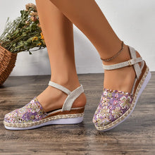Load image into Gallery viewer, Hollow Women's Shoes Wedge Round Toe Sandals