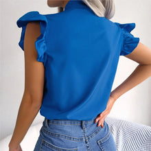 Load image into Gallery viewer, Ear Strap Bow Chiffon Shirt