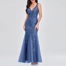 Load image into Gallery viewer, Embroidered Sleeveless Sexy  Dress V Neck