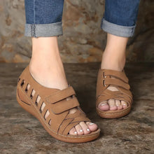 Load image into Gallery viewer, Hollow Out Open Toe Wedges Buckle