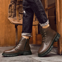 Load image into Gallery viewer, Casual Boots Genuine Leather Lace Up