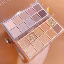 Load image into Gallery viewer, 10Color Eye Shadow Palette Pumpkin Earth Tone Matte Pearlescent