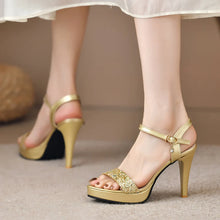 Load image into Gallery viewer, Glitter High Heel Sandals