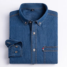 Load image into Gallery viewer, Denim Shirt Long Sleeve Button Front Pocket Casual