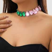 Load image into Gallery viewer, Exaggerated Large Iced Out Rhinestone Love Heart Choker