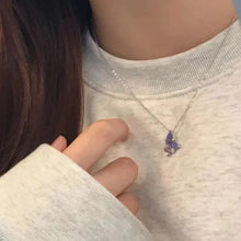 Load image into Gallery viewer, Delicate Purple Butterfly Necklace