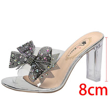 Load image into Gallery viewer, High Heels Crystal Bowtie Open Toe