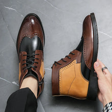 Load image into Gallery viewer, Leather Ankle Boots Luxury British Style