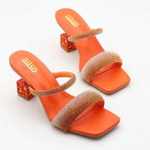 Load image into Gallery viewer, New Luxury Square Toe Women's Rhinestone