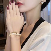 Load image into Gallery viewer, Curved Metal Bracelet Exquisite Elegant Fashion Simple