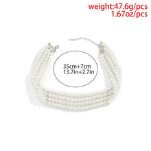 Load image into Gallery viewer, Multilayer White Imitation-Pearl Choker