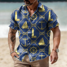 Load image into Gallery viewer, Hawaiian Shirt 3d Anchor Print Beach