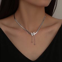 Load image into Gallery viewer, Frosted Butterfly Pendant Fashion Snake Bone Chain