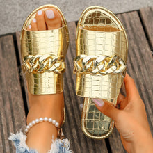 Load image into Gallery viewer, Golden Round Toe Sandals