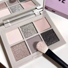 Load image into Gallery viewer, Glitter Matte Eyeshadow Palette 6 Colors Pearlescent