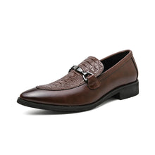 Load image into Gallery viewer, Crocodile Pattern Leather Shoes Fashion Loafers Men's Slip-On