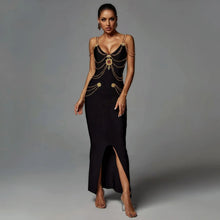 Load image into Gallery viewer, Bandage Strap Metal Embellishment Maxi Bodycon Dress