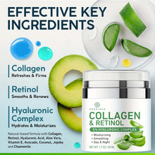 Load image into Gallery viewer, Collagen Retinol Face Moisturizer Daily Hydrating Skin Care for Women