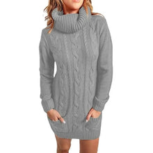 Load image into Gallery viewer, Loose Turtleneck Twist Knitted Long Sleeve Warm