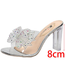 Load image into Gallery viewer, High Heels Crystal Bowtie Open Toe