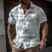 Load image into Gallery viewer, Hawaiian Shirt 3d Anchor Print Beach