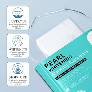 10pcs BIOAQUA Pearl Anti-aging Whitening Facial Masks Moisturizing