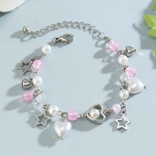 Load image into Gallery viewer, Fashion Crystal Heart Star Chain Bracelet