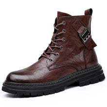 Load image into Gallery viewer, Lace-Up Leather Ankle Boots